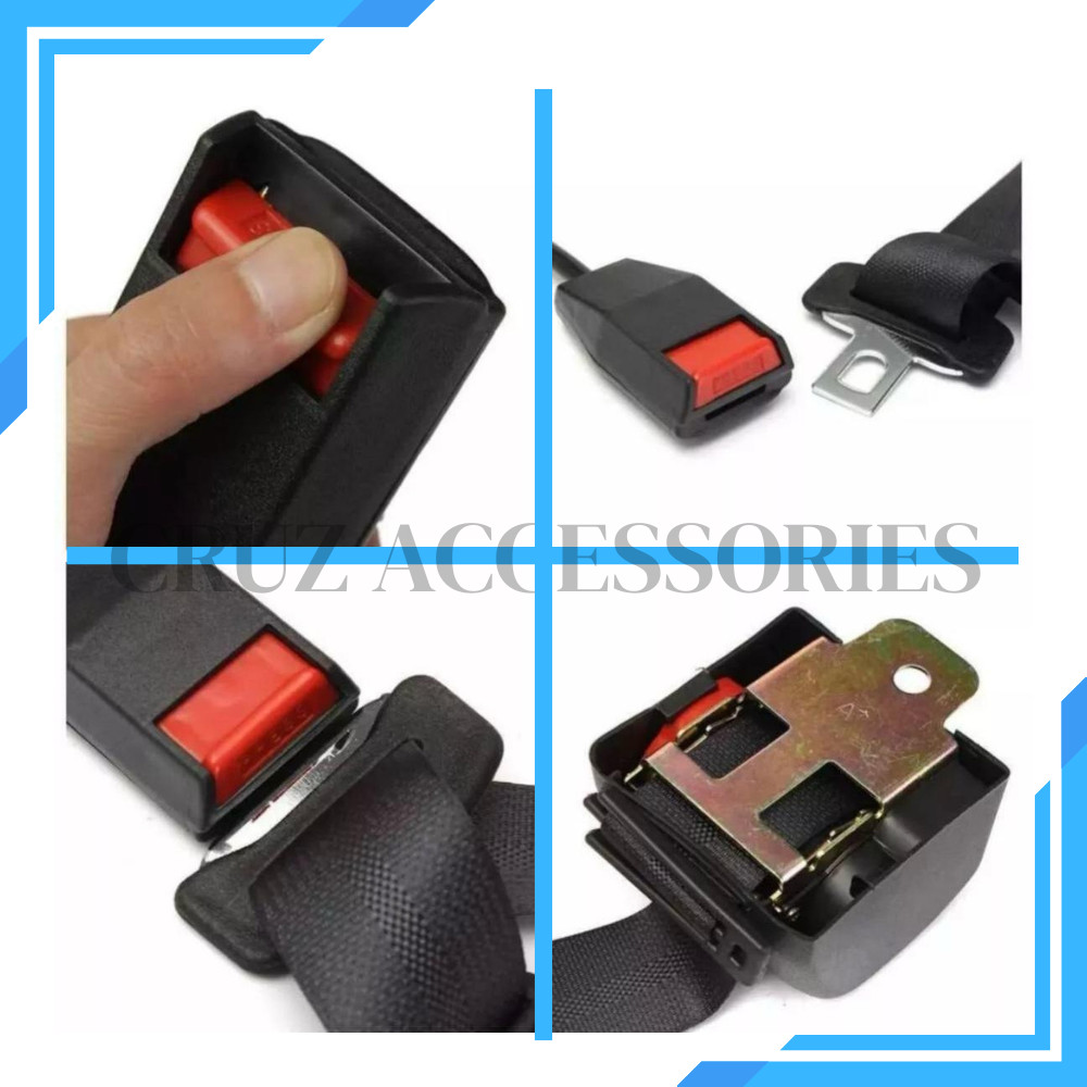 For all Ford Adjustable 3 Point Car Belts Black Pair Safety Replacement