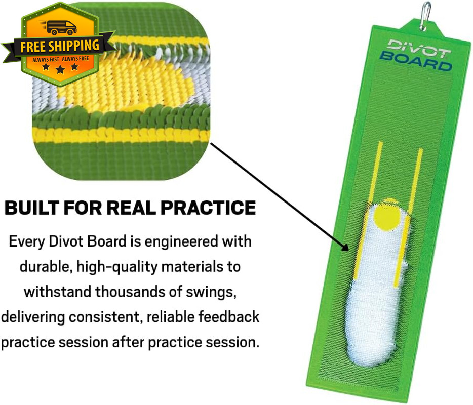 Golf Divot Board Training Aid Swing Path Feedback Impact Practice Mat