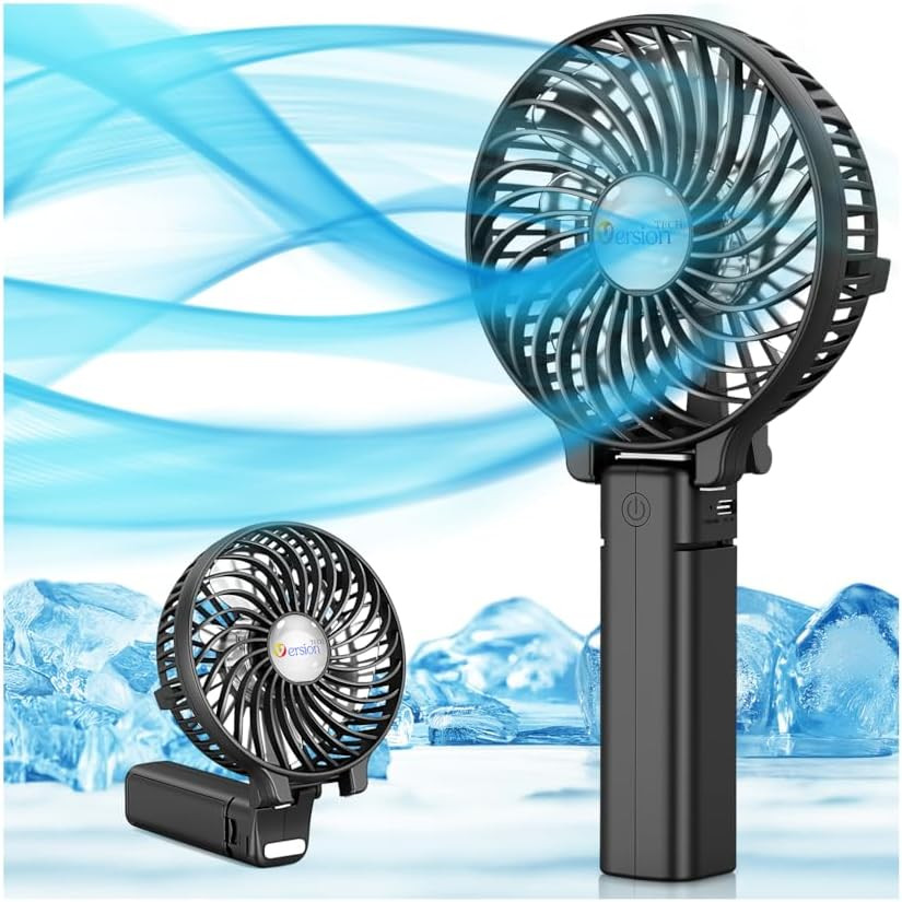 Versiontech. Portable Handheld Fan, Powerful+Durable+4000Mah+180° Foldable, Mini