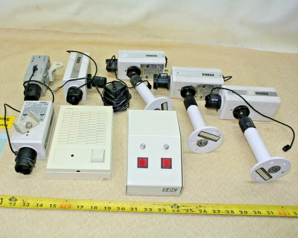 9 pcs. Sony/Diebold Surveillance Security Camera System Hyper HAD