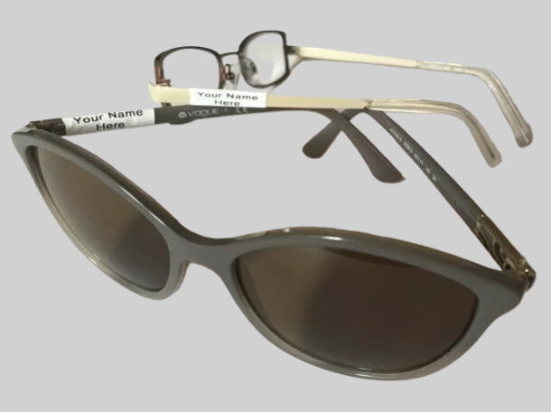 Personalized NAME TAGS for Reading Glasses - Personalized Shrink Wrap Name Tags