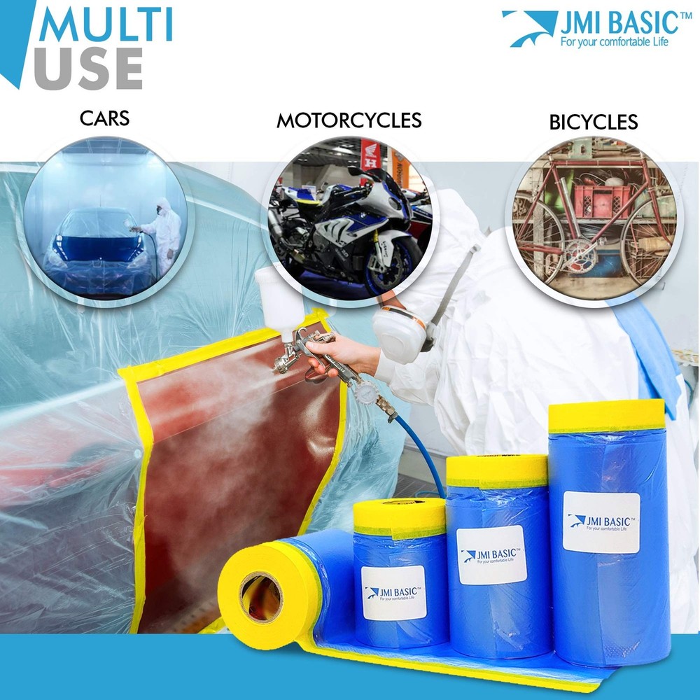 Plastic Sheeting for Car Paint – Assorted 3 Sizes Multi Pack – No Re