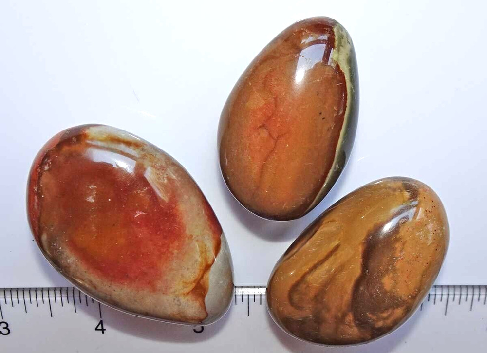 Polychrome Jasper - 3 Polished Pebbles - Madagascar sc749h