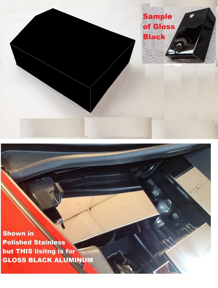 C6 Corvette 2005-2013 2Pc Battery Cover Black Aluminum engine dress