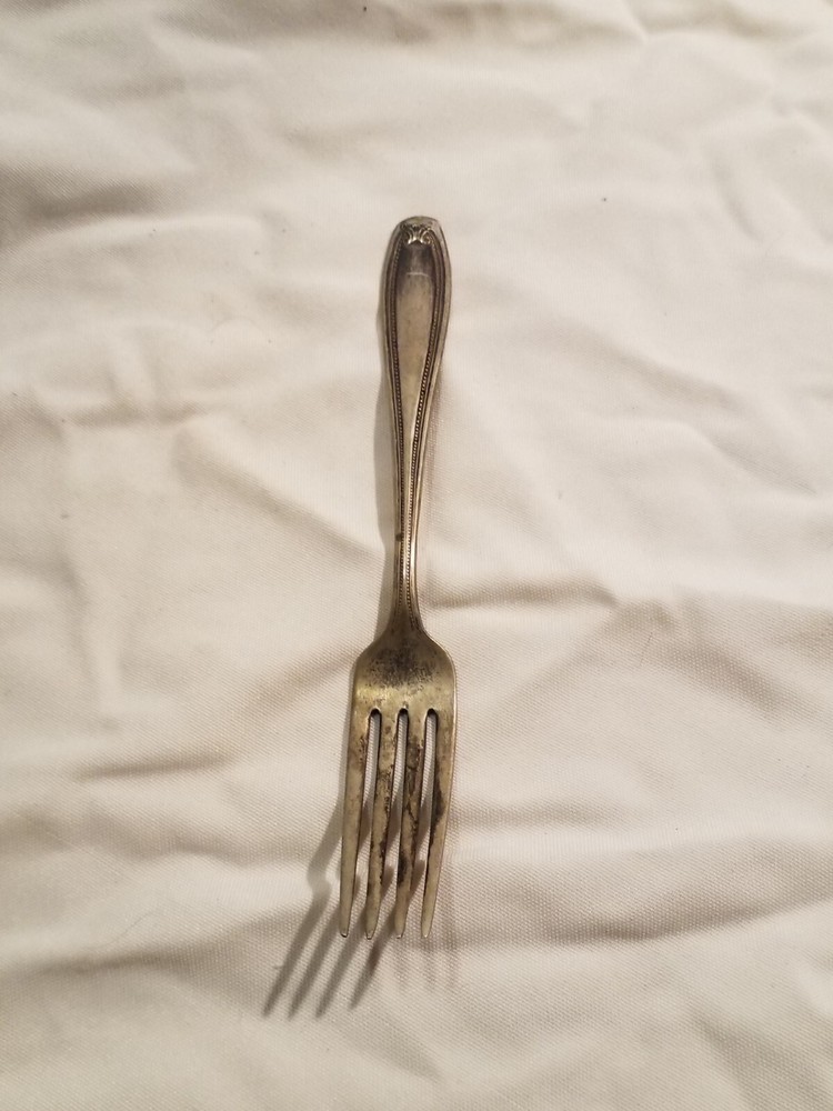 Regal Silver Co. Vintage Silver Dinner/ Table Fork 7.5" Tarnished Antique Fork