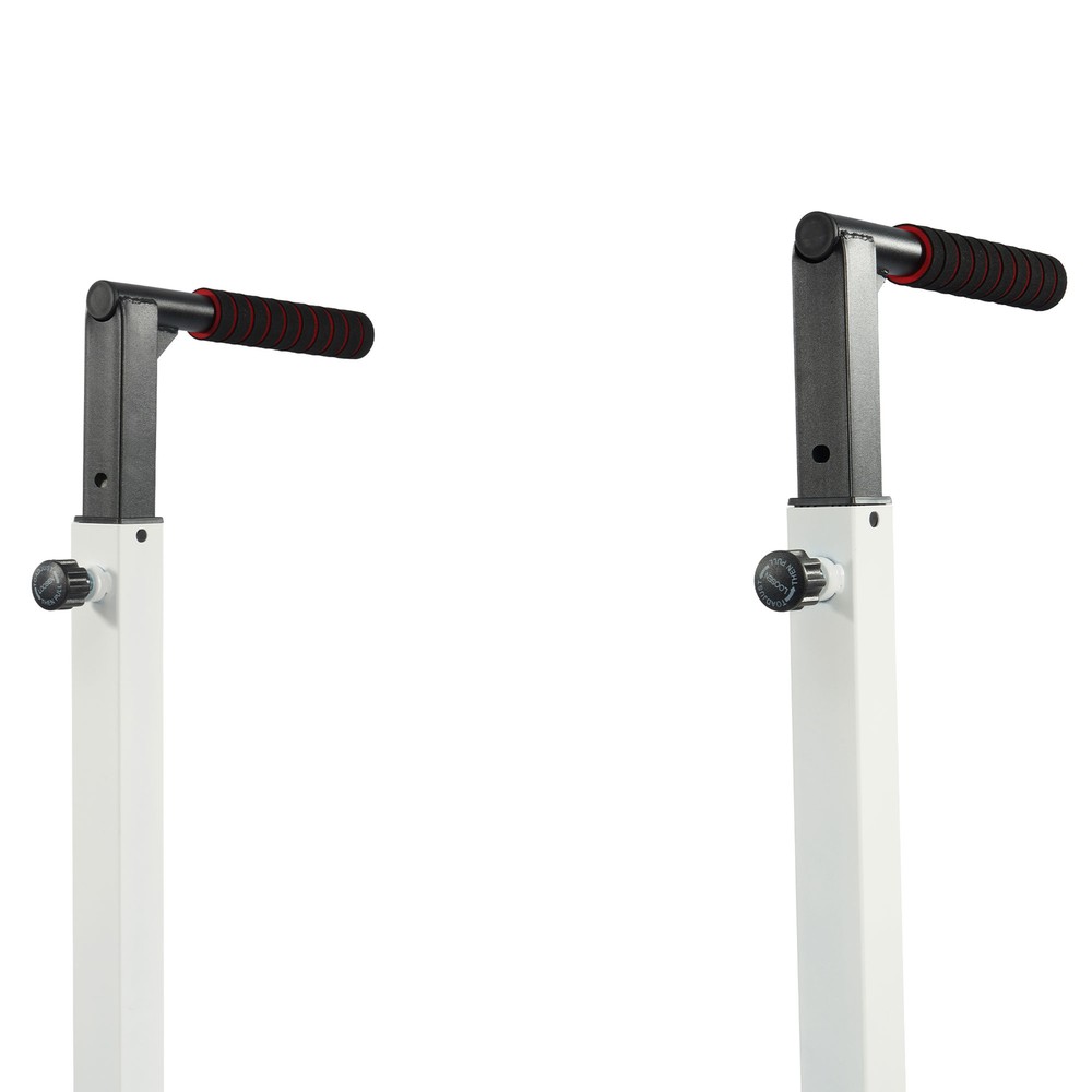 BalanceFrom Multi Function Home Gym Exercise Dip Stand, 500lb Capacity, White