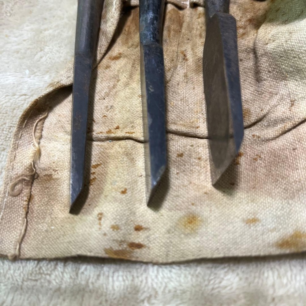 Chisel Set 3pc DIY Hand Tool Nomi Vintage Woodworking Tool