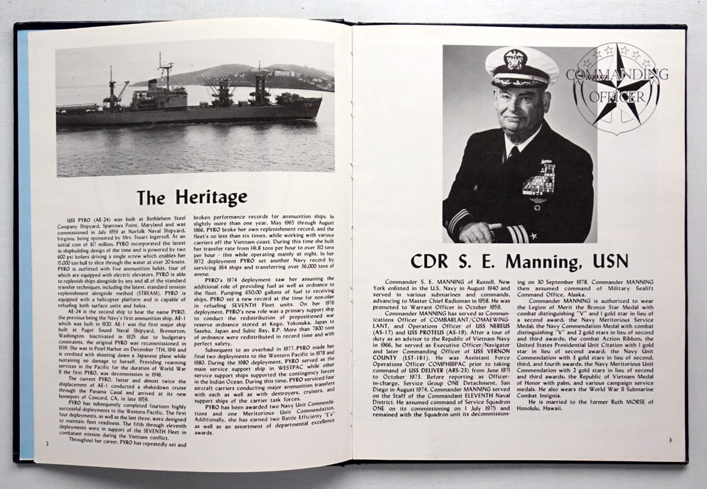 USS PYRO AE-24 1980 WESTPAC CRUISE BOOK