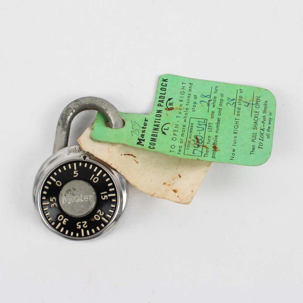 Vintage Master Lock Co. Padlock with Combination