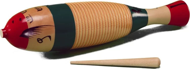 15" Wood Guiro w/ Scraper