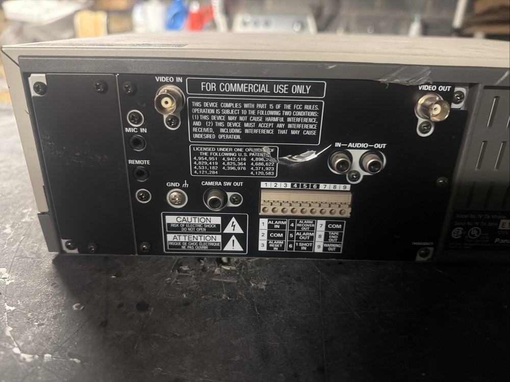 Panasonic AG-6540 S-VHS/VHS Time-Lapse Video Recorder