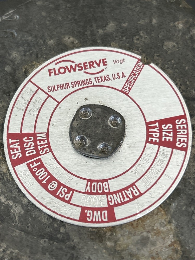 1 1/2" VOGT FLOWSERVE 2191 CHECK VALVE THREADED A105 NEW