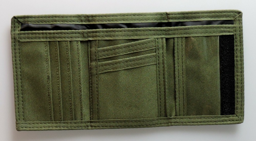 Tactical Military Tri- Fold Polyester Wallet with Multiple Card Slots