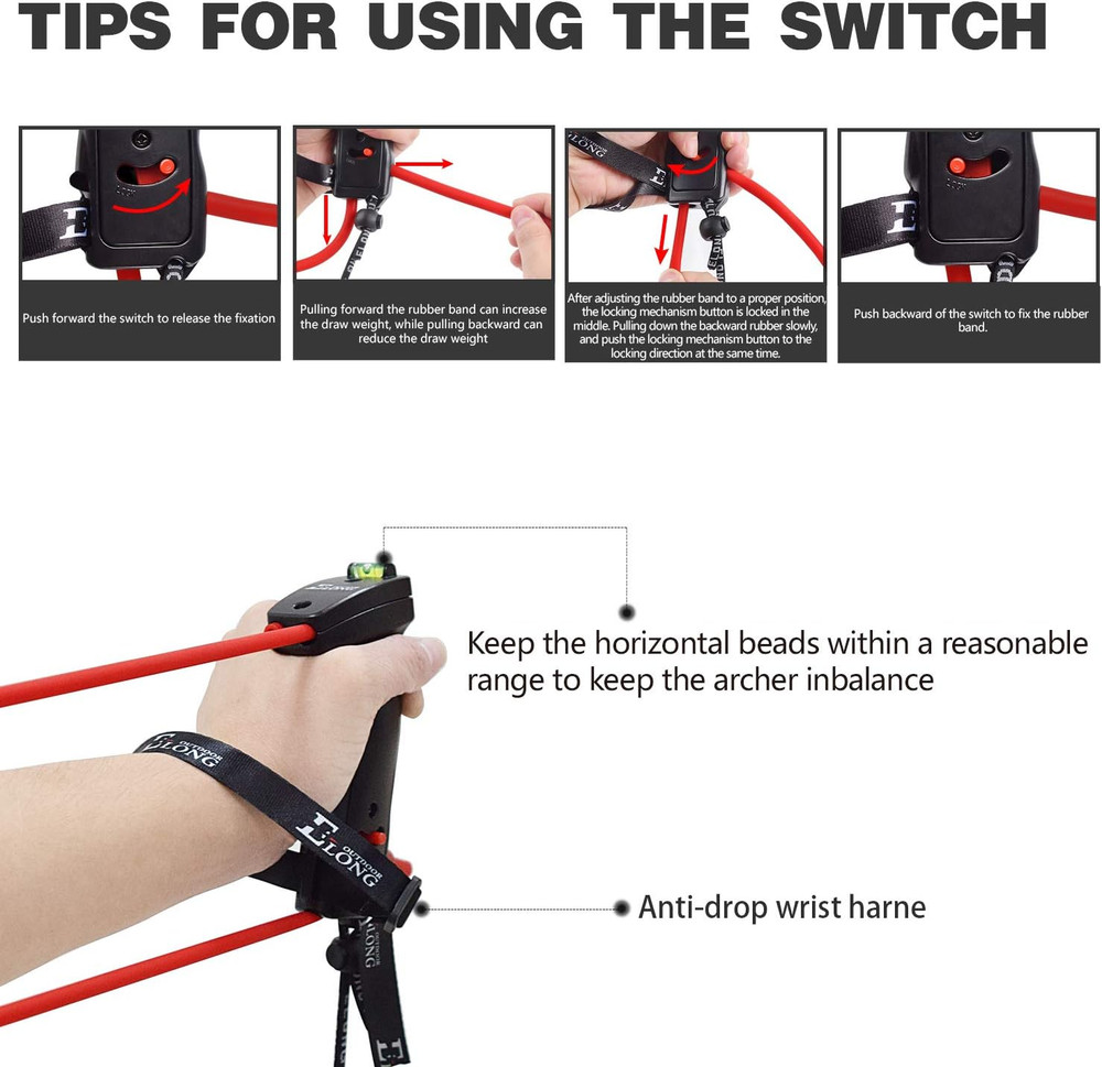 Elong Archery Bow Trainer Draw Training Aid Device Strength Stretch Band Exercis