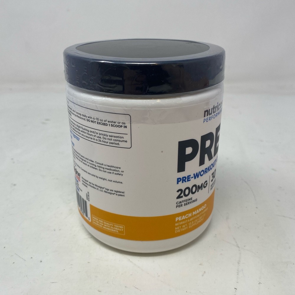 Nutricost Performance PRE Pre-Workout Peach Mango 30 Serv 13.8oz