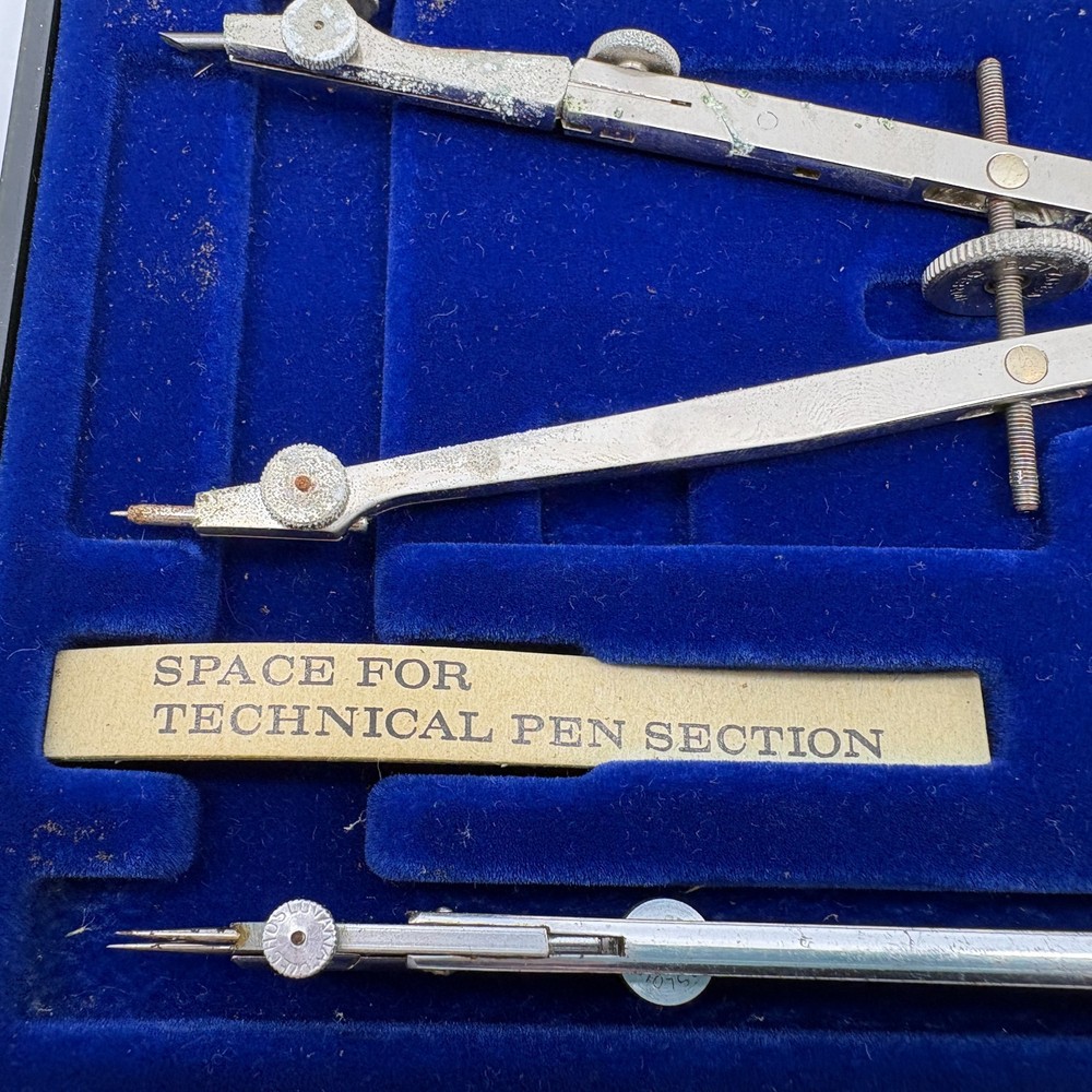 Dietzgen Satellite Drafting Set Germany Compass Divider Hard Case