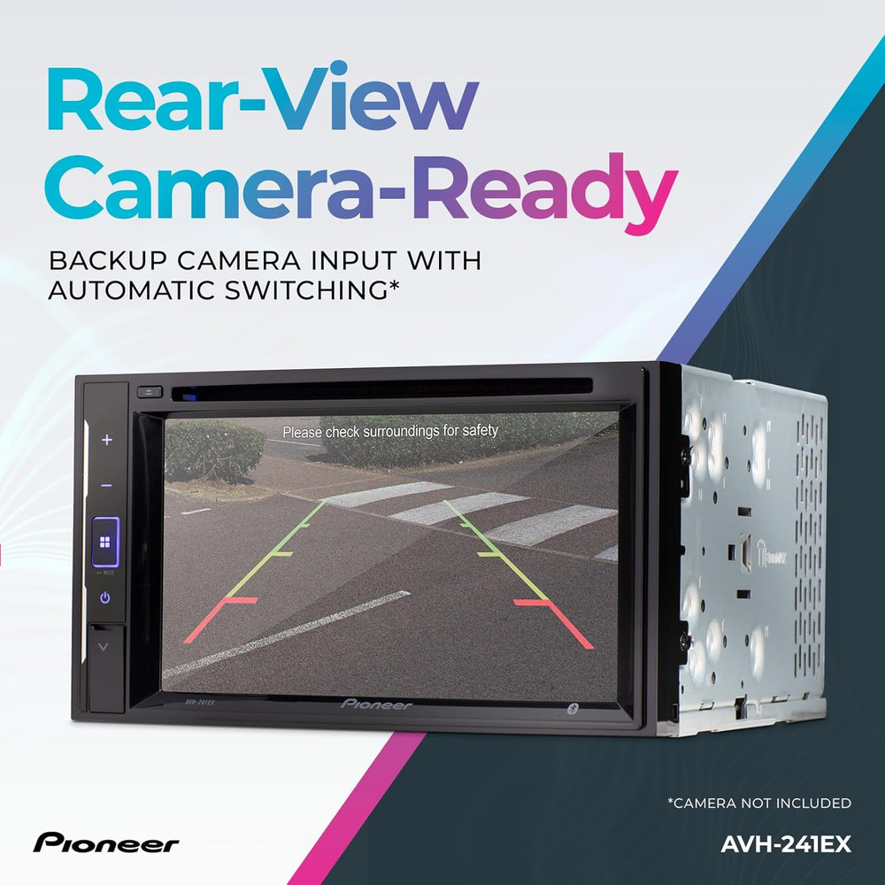 AVH-241EX 6.2" Resistive Touchscreen, Double Din – Bluetooth, Backup Camera Comp