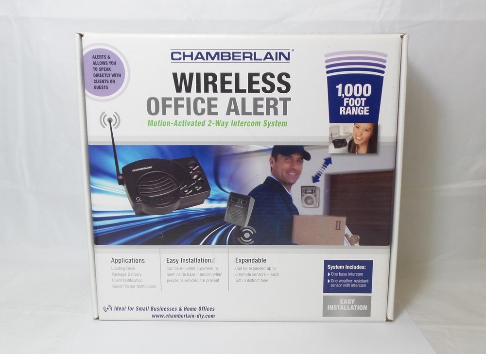 Chamberlain CWV1000 Wireless Motion-Activated 2-Way Intercom Office Alert System