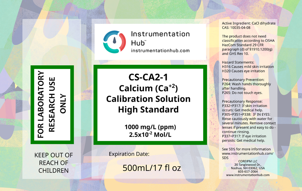 INSTRUMENTATIONHUB Calcium (Ca+2) ISE Calibration Solution Set 2x(17floz/500mL)