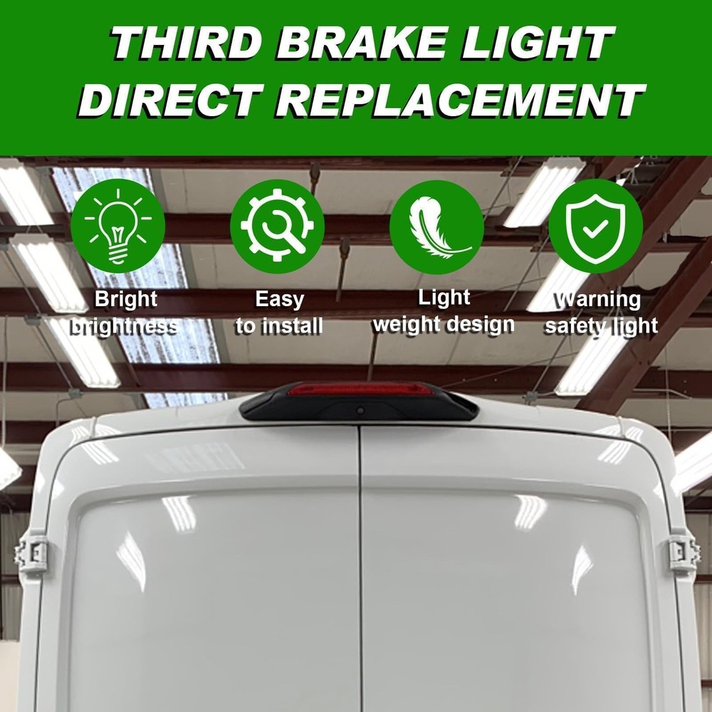 LED Third Brake Light with Backup Camera Compatible with 2018 2019 Ford Trans...