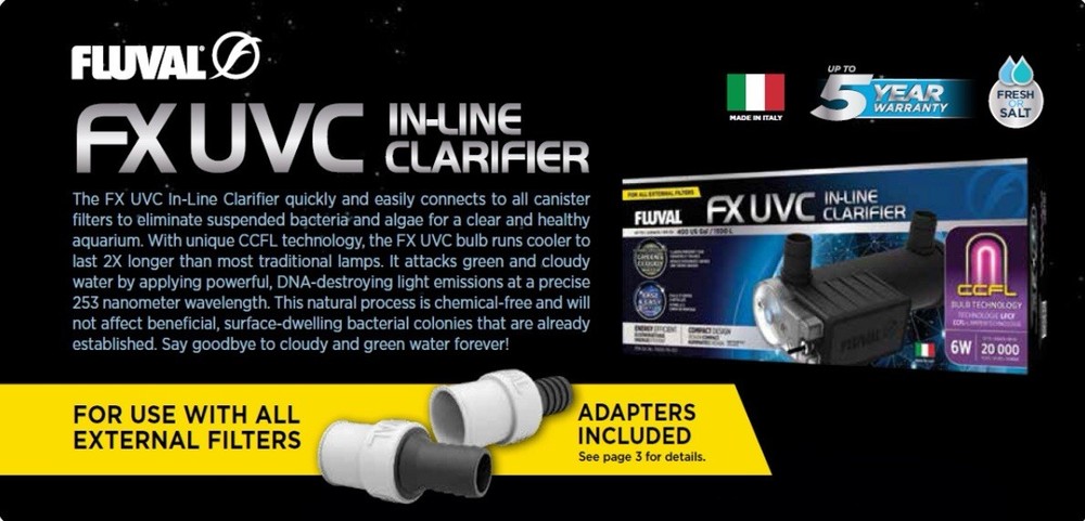 Fluval FX UVC In-Line Clarifier #A199
