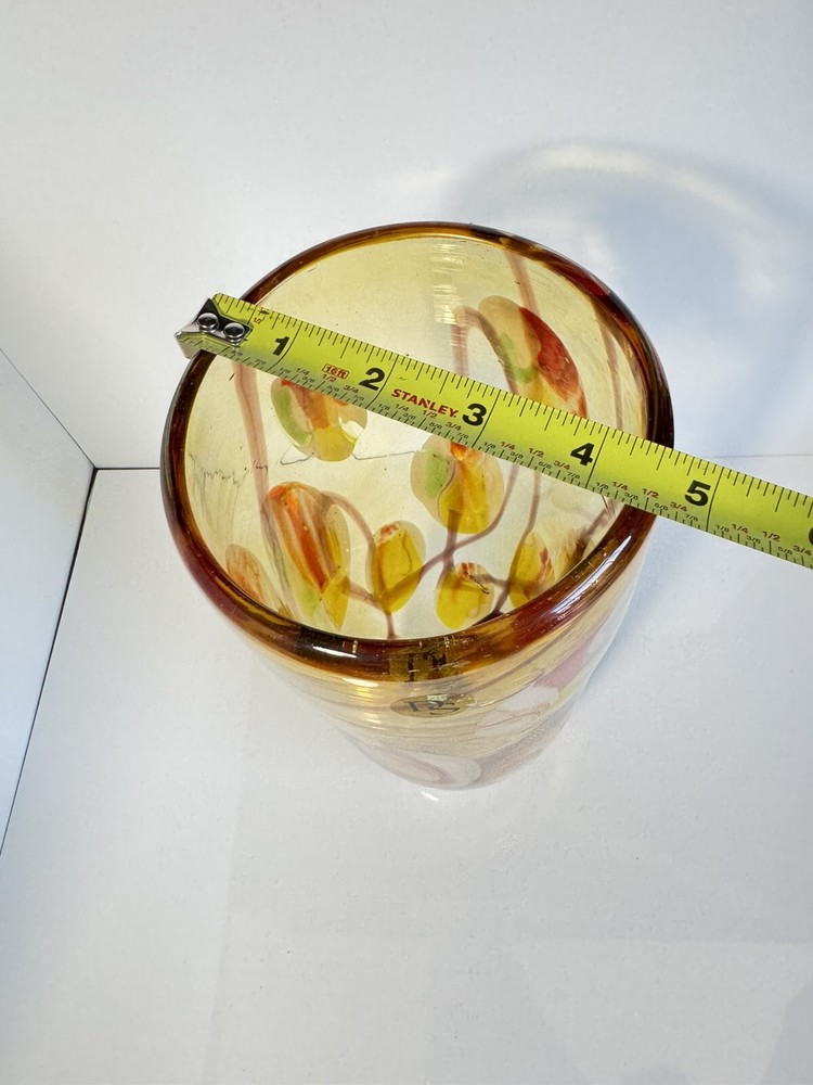 Large Amber Floral Design Art Studio