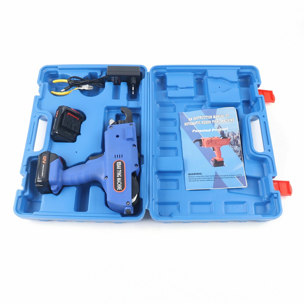 Automatic Rebar Tier Tying Machine Strapping Machine w/ Electric & 2 Batteries