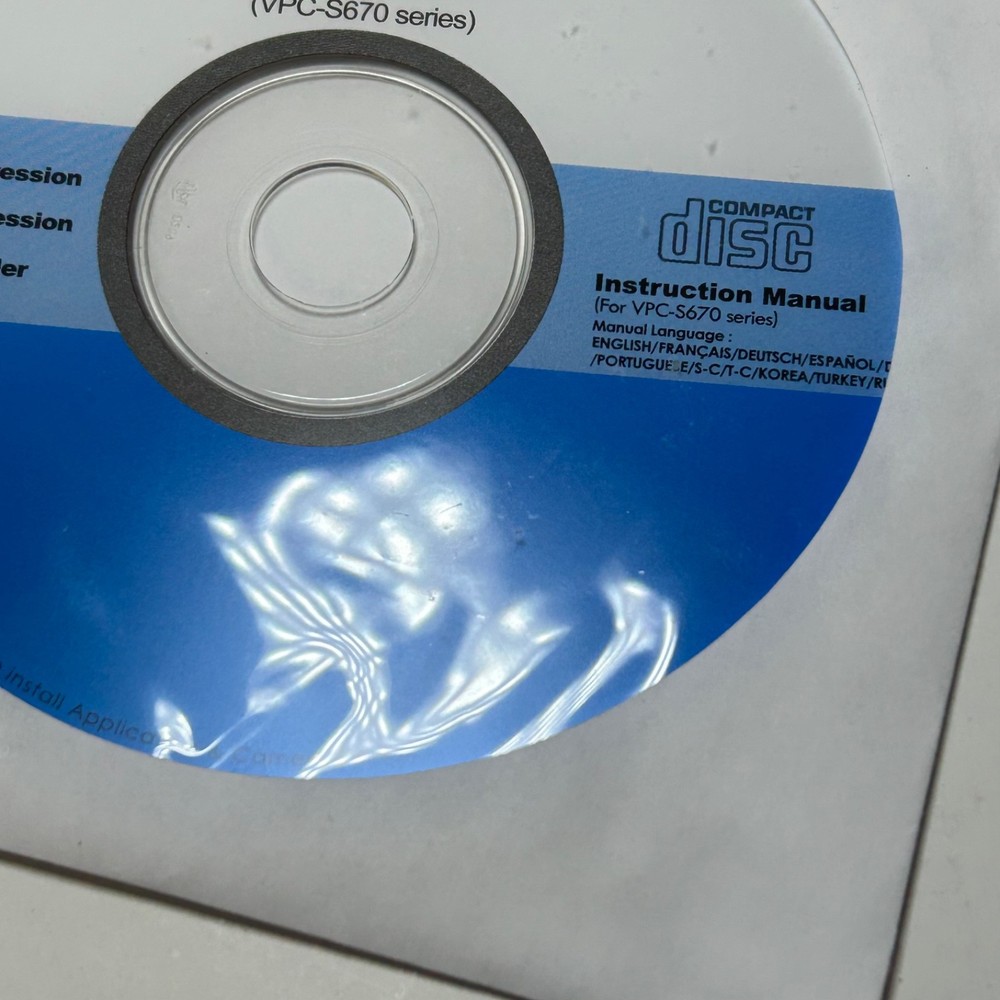 Sanyo Software Pack for VPC-S670 Camera Windows PC CD-ROM