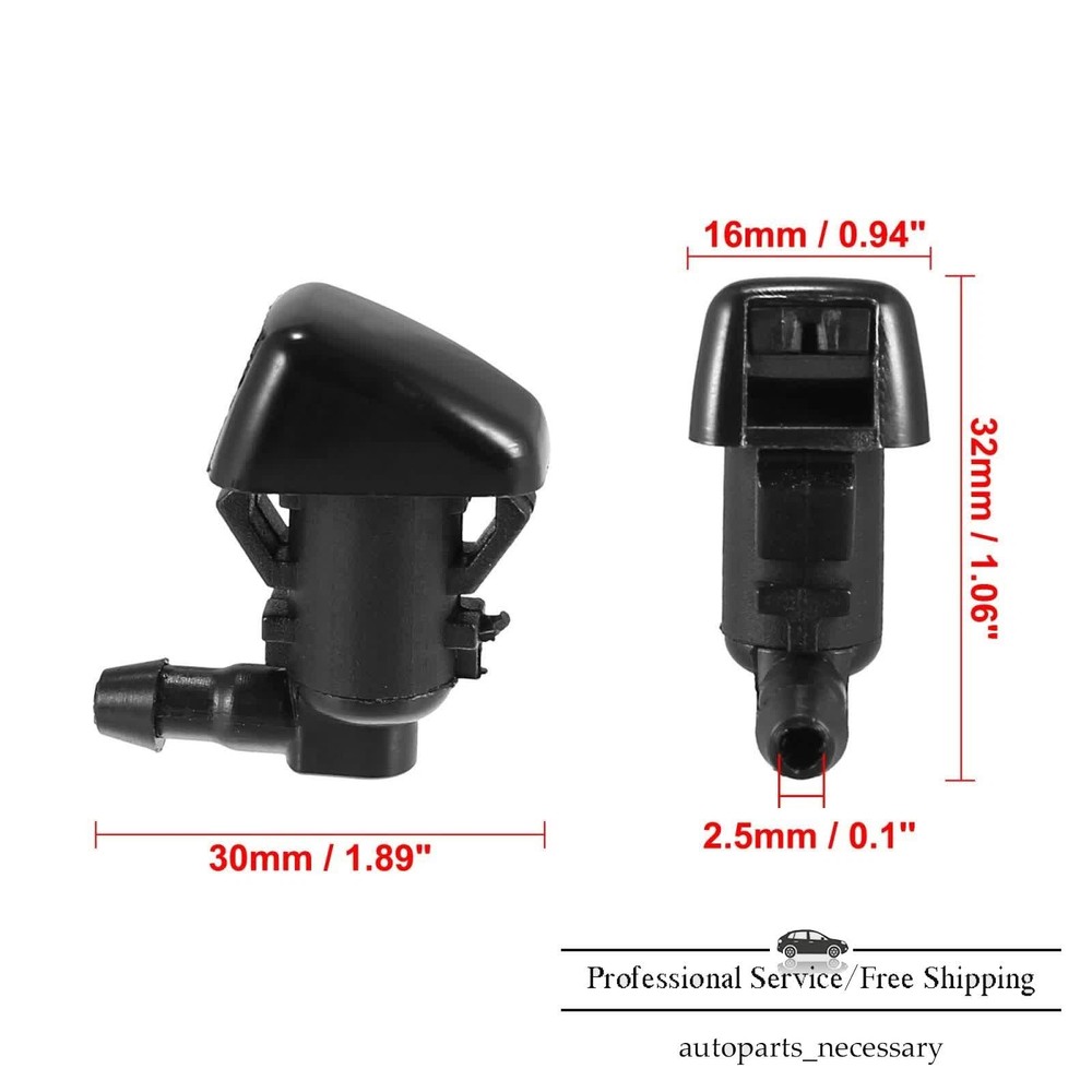 2Pcs For 2011-2014 Ford Edge Windshield Washer Nozzle Spray Jet w/ Gaskets