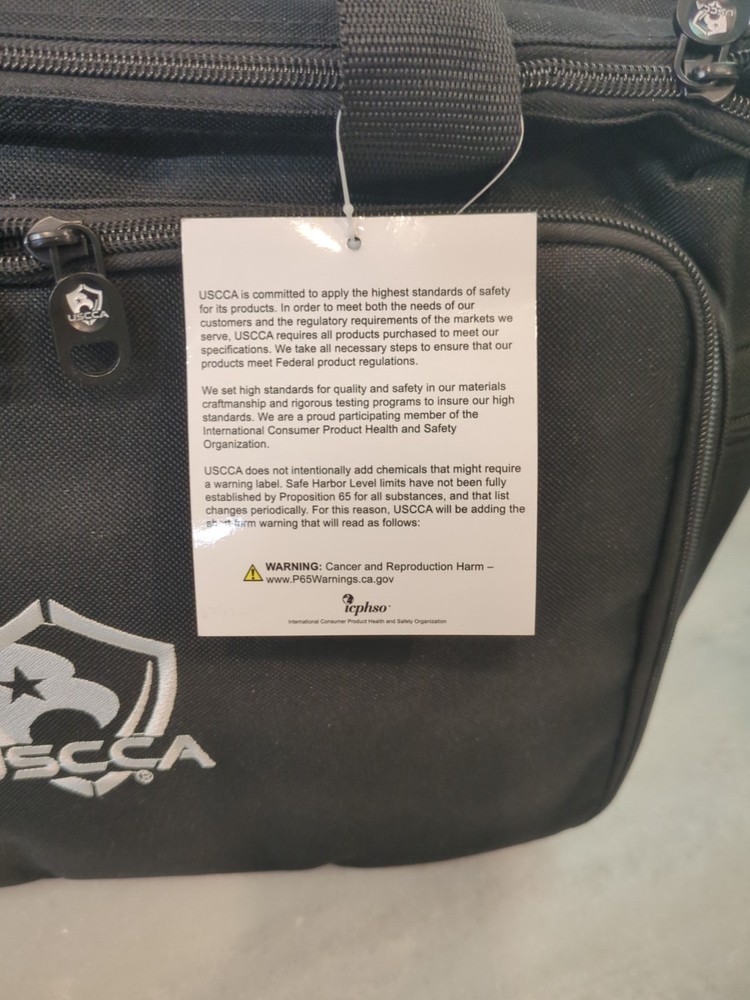 NWT USCCA Gun Range Bag Inner Bag Compartments Shoulder Strap Black