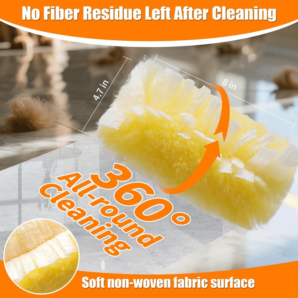 60 Count 360° Heavy Duty Duster Refills with Swiffer,Large Size-Extra Thick D...