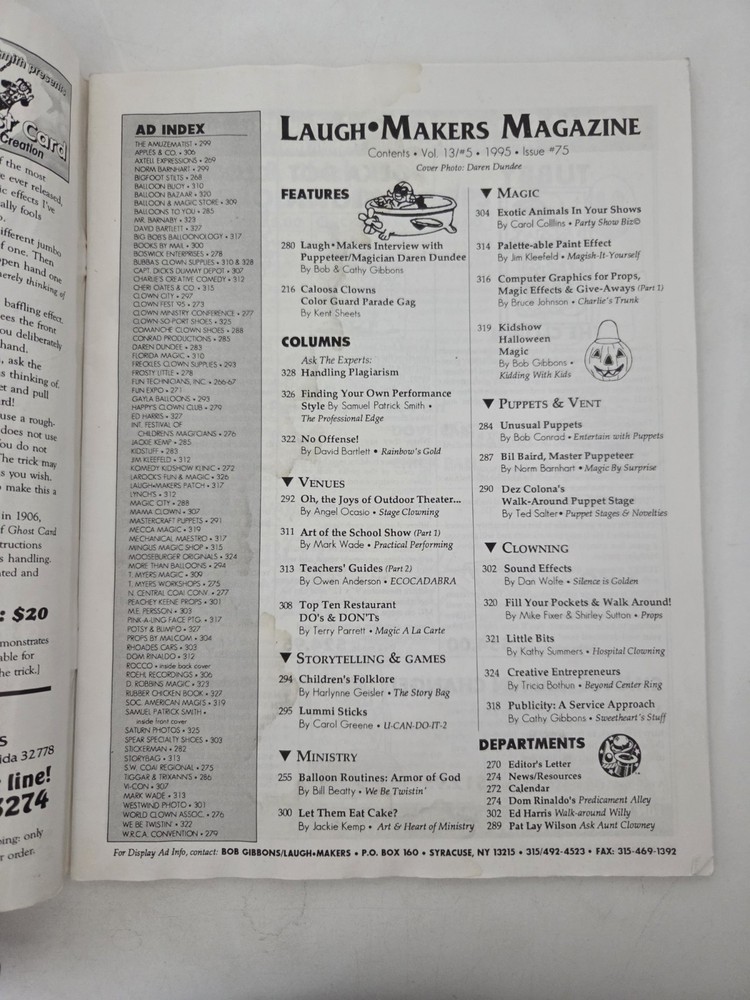 The Laugh Makers Magazine 1995 Issue