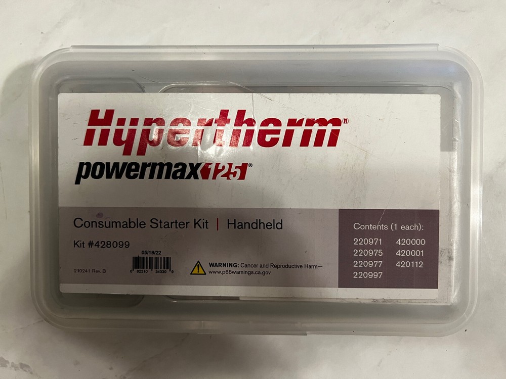Hypertherm 428099 Kit PMX125 Starter Consumable Hand Torch