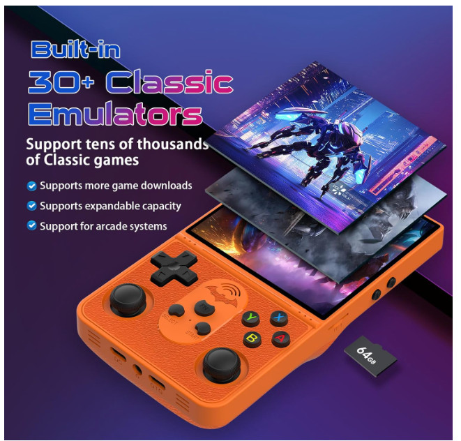 R36 Promax Retro Handheld Game Console 4.0 Inch Screen