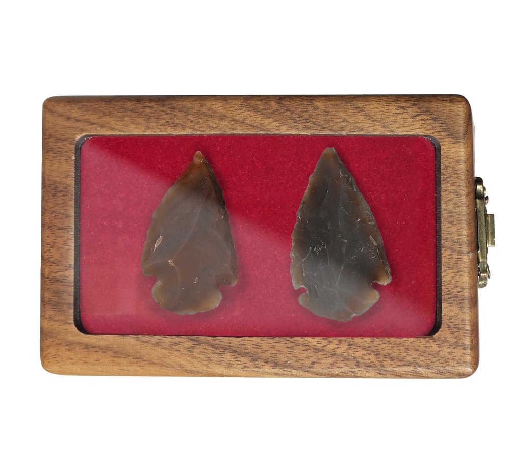 Arrowhead Display Case Arrowhead Shadow Box Handmade Small Wood Box Native Ameri