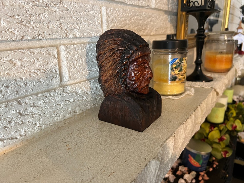 Warrior Chief Native American Indian Bust