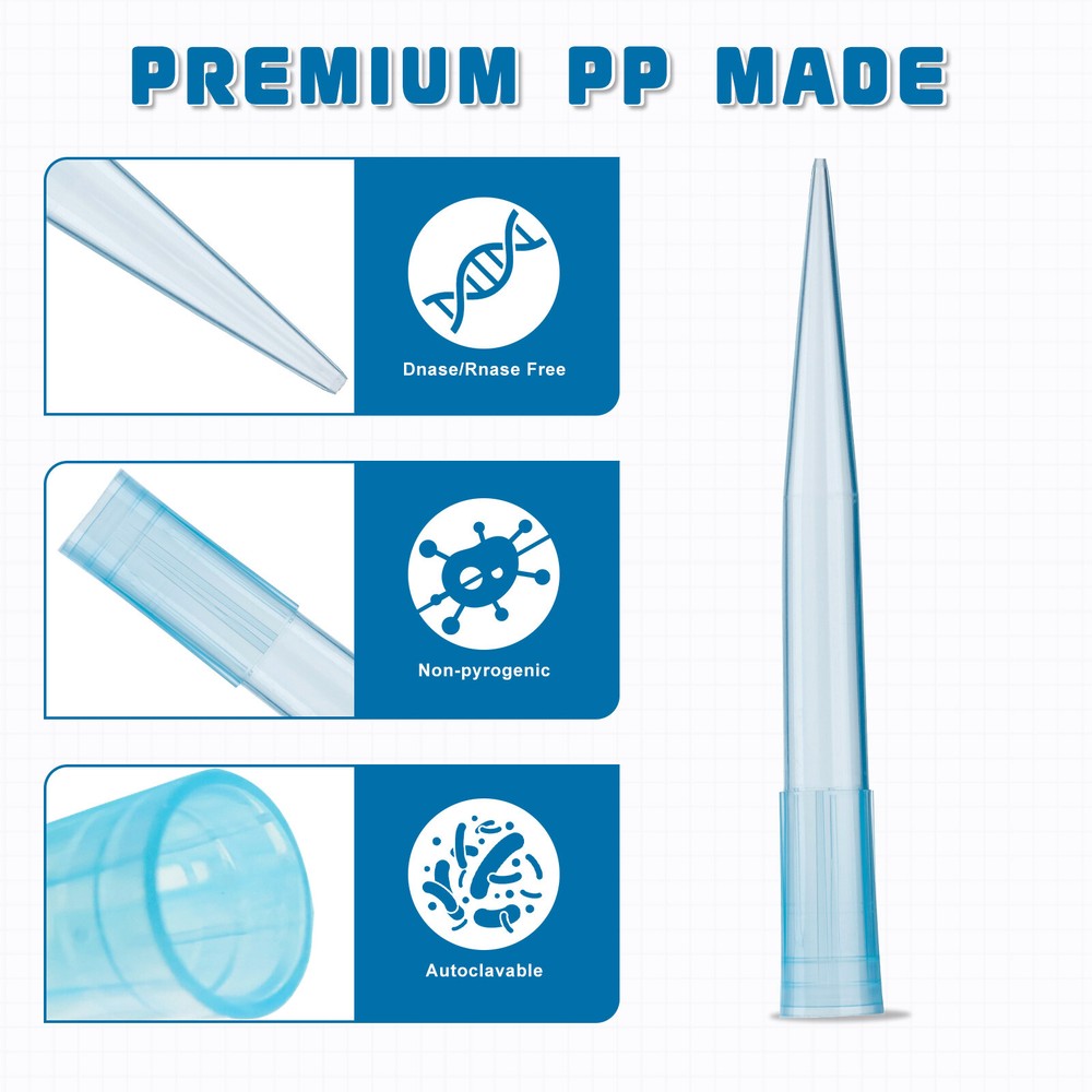 1000μl Pipette Tips, Sterile, Rack, 960/Pack, 9600/Case