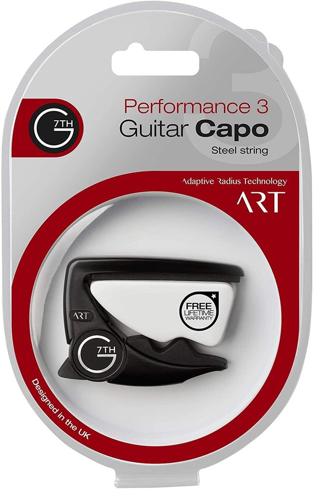 G7th Performance 3 Steel String Guitar Capo with ART, Satin Black