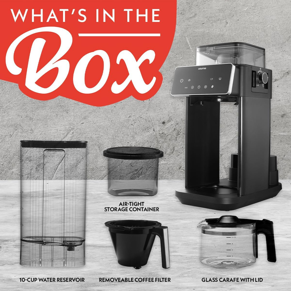 10-Cup Grind & Brew Coffee Maker with Built-In Grinder & Programmable Features