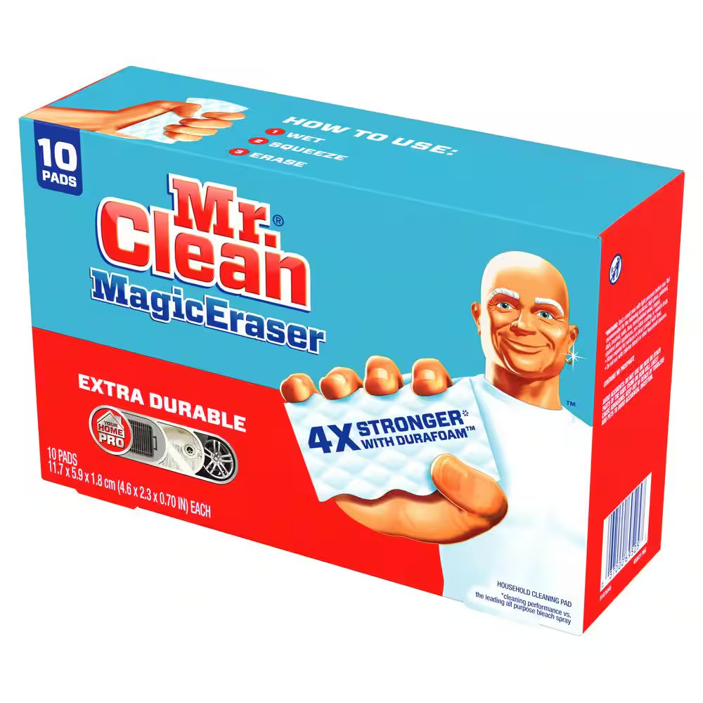 Extra Durable Magic Erasers Multi-Purpose Cleaning Sponge (10 Count, Multi-Pack