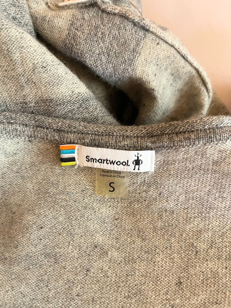 Smartwool Size S Akamina Grey Speckled Pullover Sweater Wool Blend