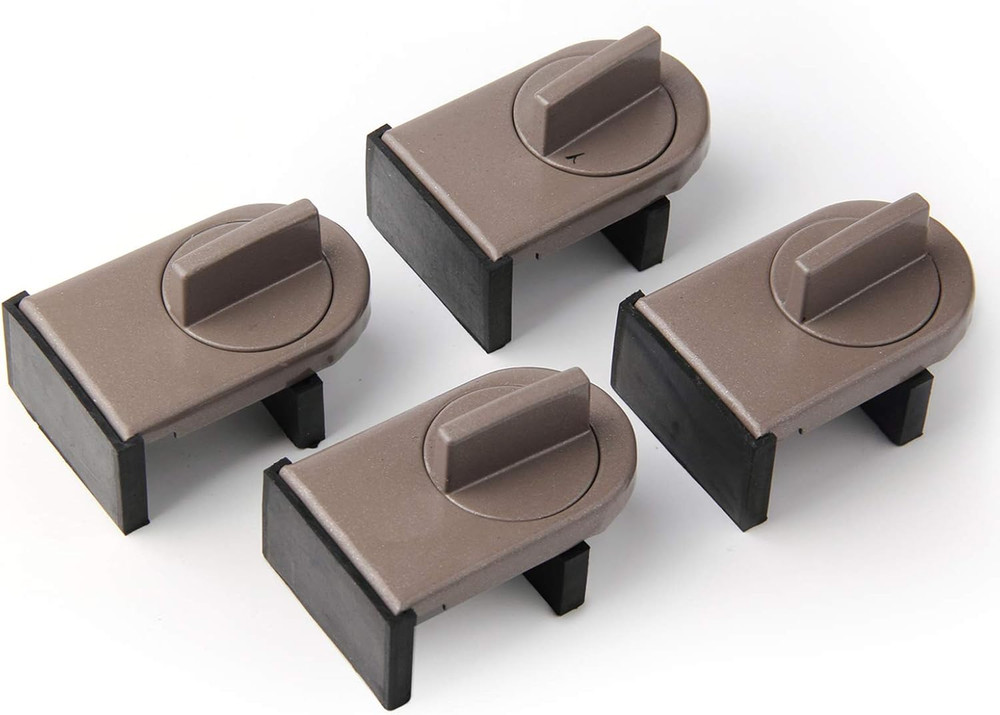 4 Pack Adjustable Sliding Window Locks Window Wedge Window Stop for Home Office
