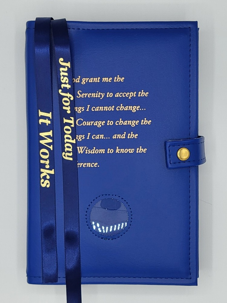 Narcotics Anonymous Blue Double NA Book Cover Basic Text & How and Why Books
