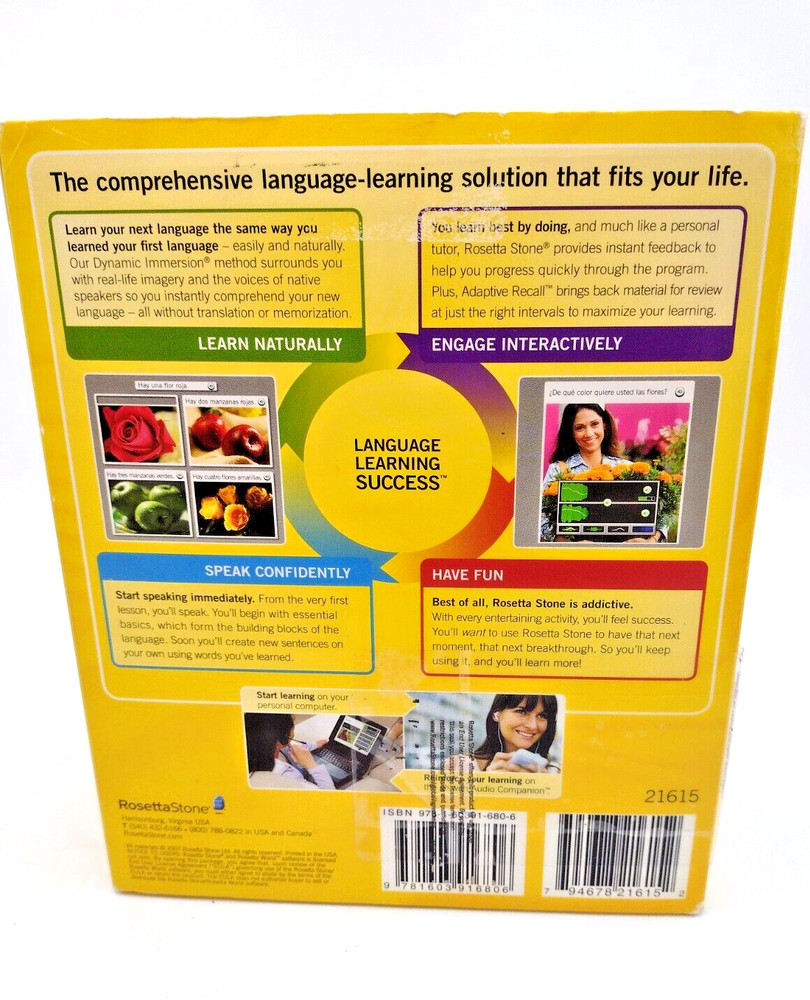 Rosetta Stone Italiano Version 3 Level 1 Italian Language Set w Activation Code