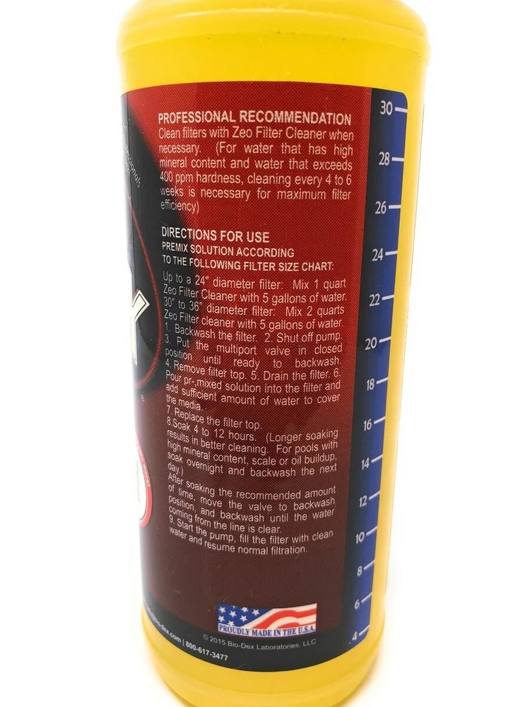 Bio-Dex Laboratories Zeo Filter Cleaner (32 Oz.)