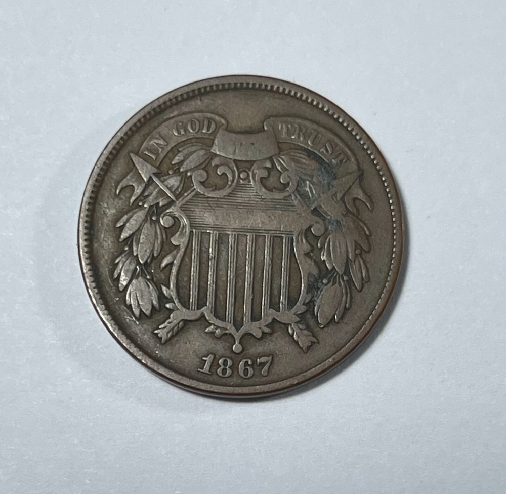 1867 2C (#19506) VF Weak "WE"