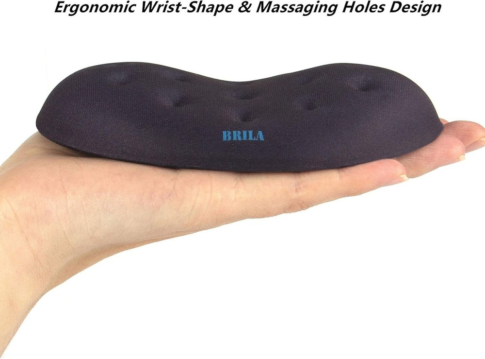 BRILA Ergonomic Memory Foam Mouse Wrist Rest Support Pad Cushion for Computer...