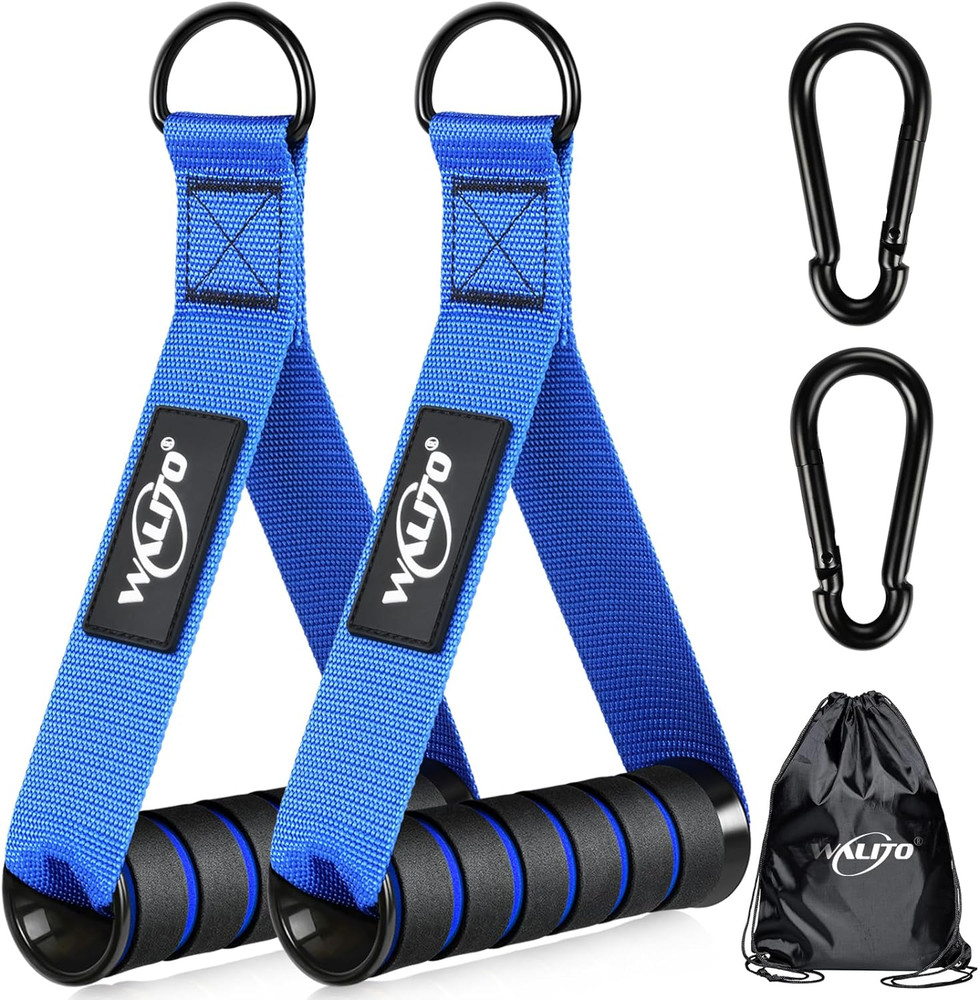 WALITO Exercise Handles, Replacement Cable Machine Attachments for Home Gym Equi