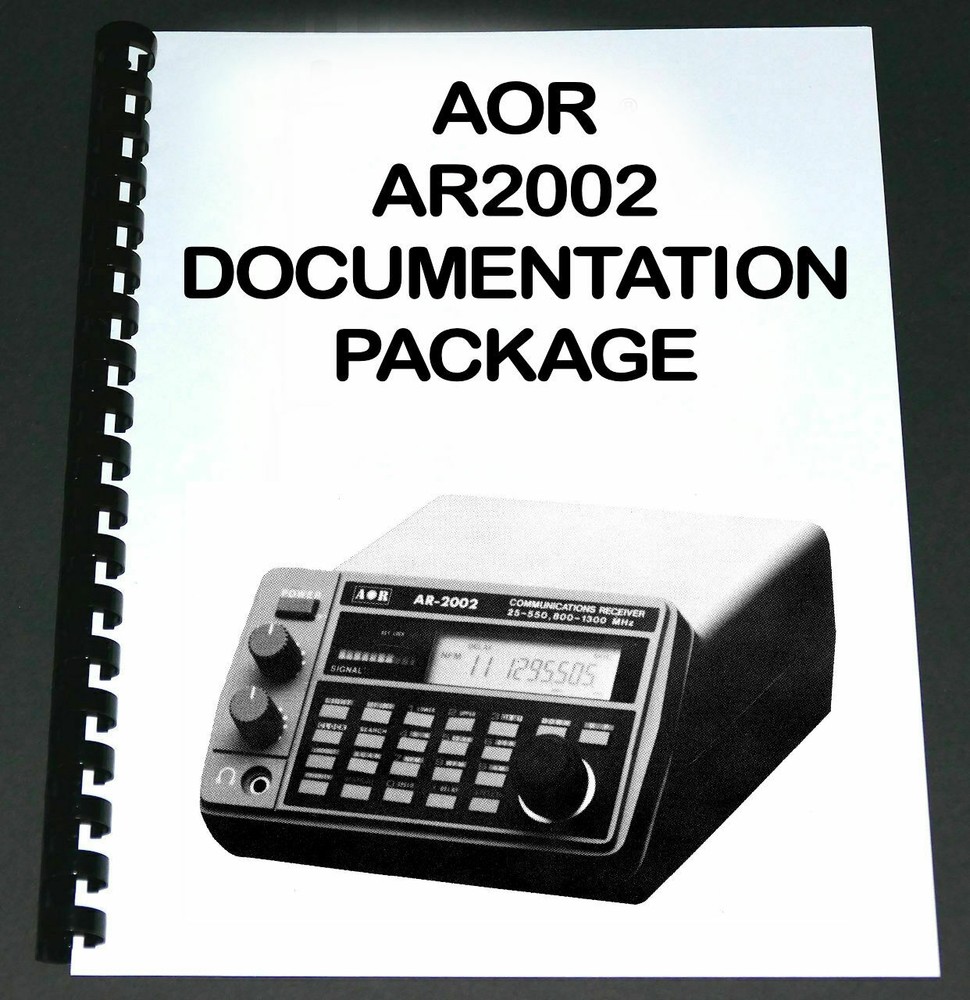 ENLARGED OPERATING MANUAL + SERVICE MANUAL + QUICK REFERENCE for the AOR AR2002