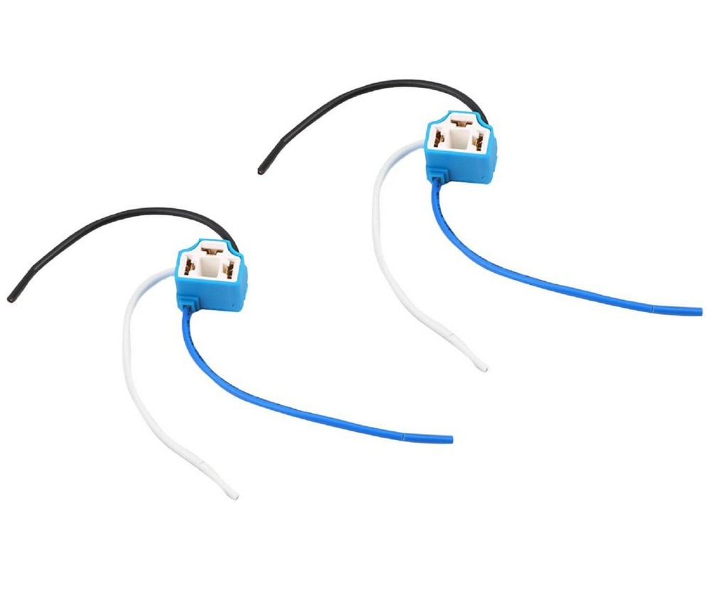 Wire Pigtail Female Ceramic A H4H Two Harness Head Light Bulb Socket Connector